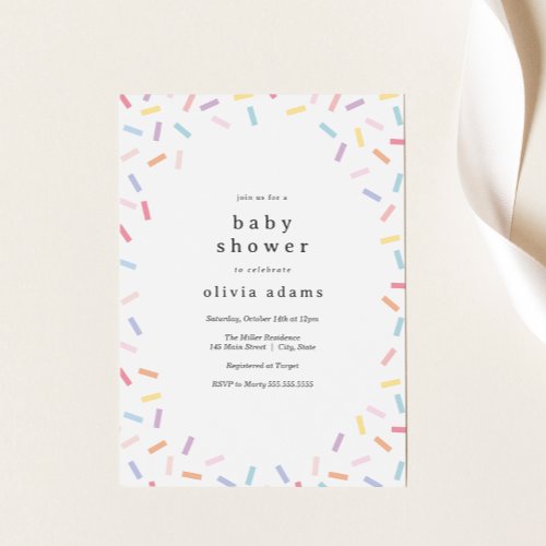 Rainbow Sprinkles Baby Sprinkle Invitation