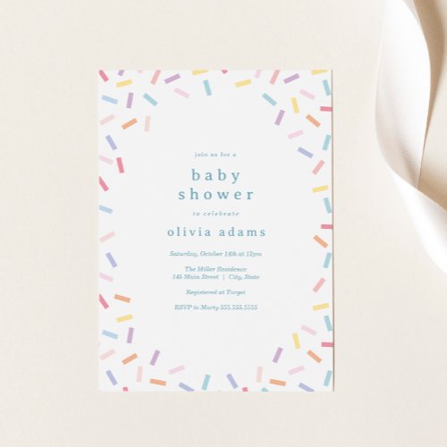 Rainbow Sprinkles Baby Sprinkle Invitation