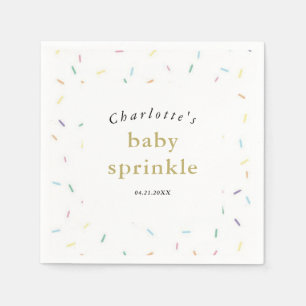 Rainbow Sprinkles Baby Sprinkle Invitation Napkins