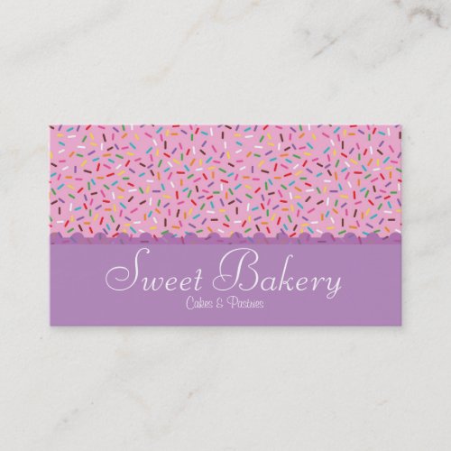 Rainbow Sprinkles Bakery Business Card