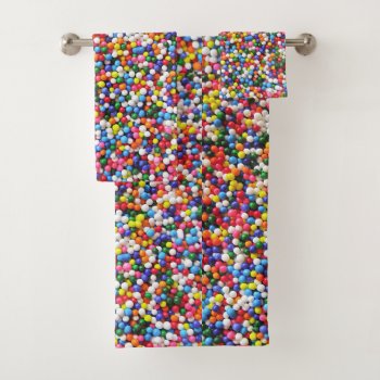 Rainbow Sprinkles Bath Towel Set by parisjetaimee at Zazzle