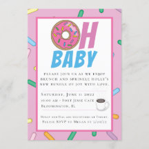 Rainbow Sprinkles Brunch Baby Shower Invitation