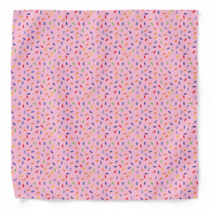 Rainbow Sprinkles Colorful Confetti Light Pink Bandana