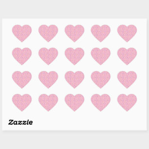 Rainbow Sprinkles Colorful Confetti Light Pink Heart Sticker