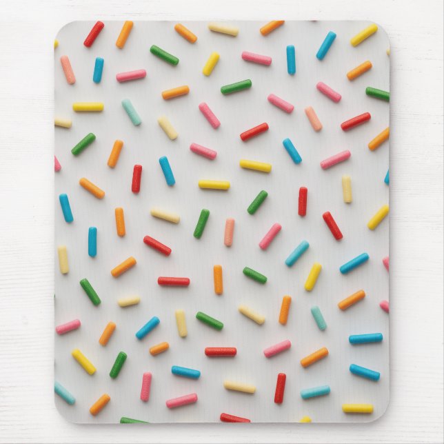 Rainbow Sprinkles Colorful Pattern Mouse Pad (Front)
