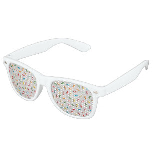 Rainbow Sprinkles Colorful Pattern Retro Sunglasses