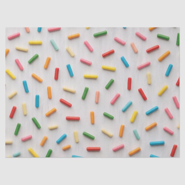 Rainbow Sprinkles Colorful Pattern Tissue Paper (Front)