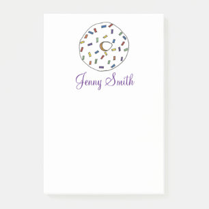 Rainbow Sprinkles Donut Doughnut Foodie Post Its Post-it Notes