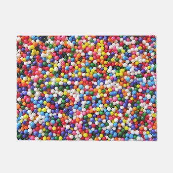 Rainbow Sprinkles Doormat by parisjetaimee at Zazzle