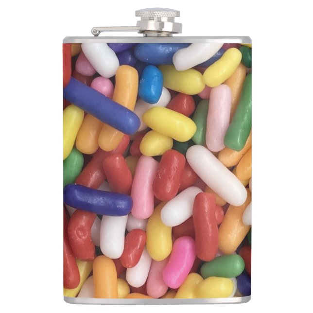 Rainbow Sprinkles Flask (Front)