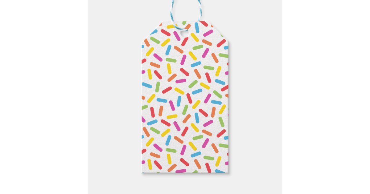 Rainbow Sprinkles Gift Tags Zazzle