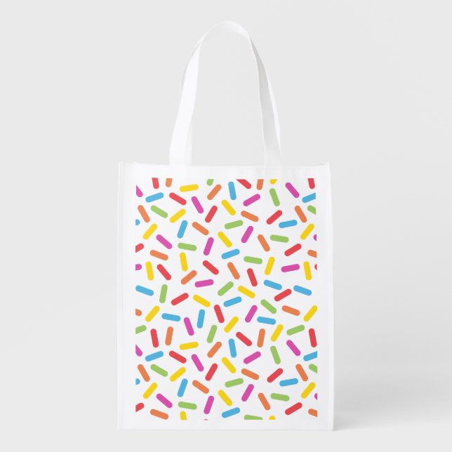 Rainbow Sprinkles Grocery Bag (Front)
