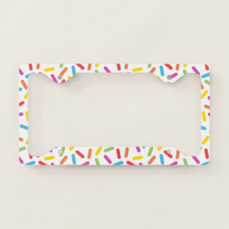 Rainbow Sprinkles License Plate Frame