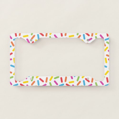 Rainbow Sprinkles License Plate Frame