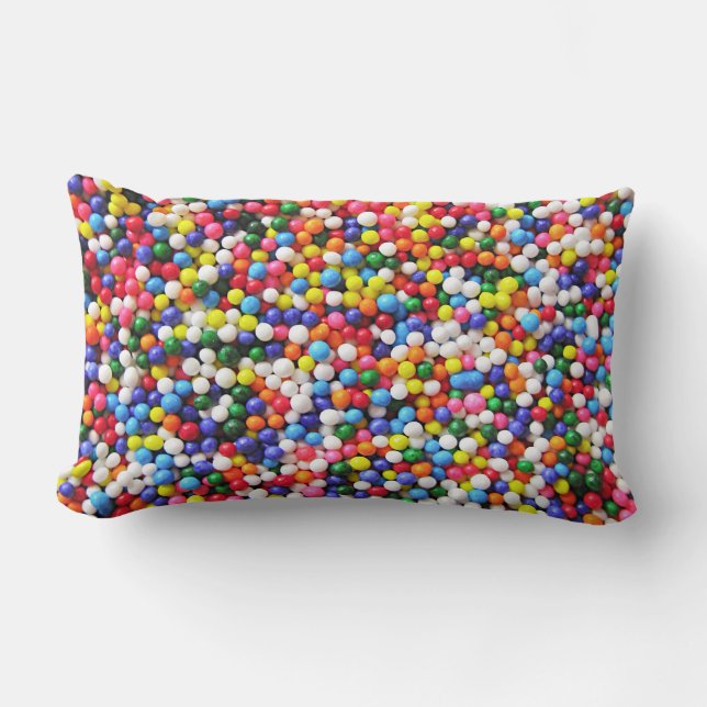 Rainbow sprinkles lumbar pillow (Front)