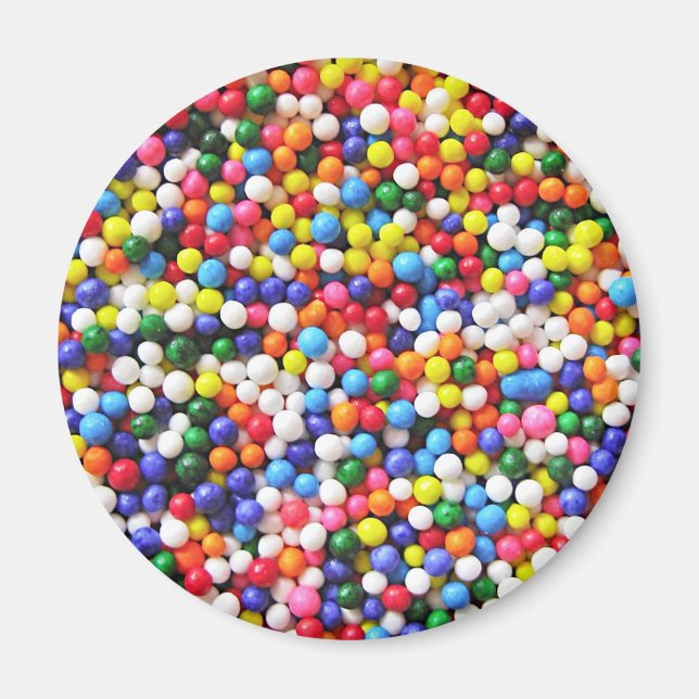 Rainbow sprinkles magnet (Front)