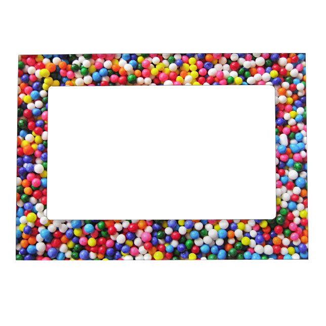 Rainbow sprinkles magnetic picture frame (Front)