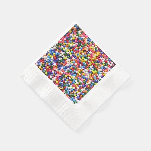 Rainbow sprinkles paper napkins