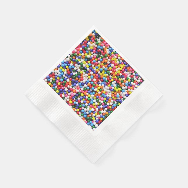 Rainbow sprinkles paper napkins (Corner)