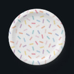 Rainbow Sprinkles Paper Plate<br><div class="desc">Rainbow Sprinkles Paper Plate</div>