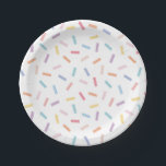 Rainbow Sprinkles Paper Plate<br><div class="desc">Rainbow Sprinkles Paper Plate</div>