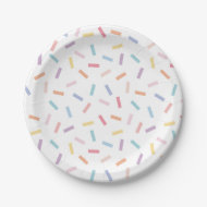 Rainbow Sprinkles Paper Plate