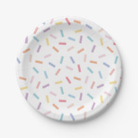 Rainbow Sprinkles Paper Plate