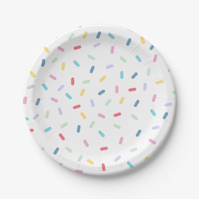 Rainbow Sprinkles Paper Plates (Front)