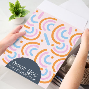 Rainbow Sprinkles Pattern Thank You Business Envelope Mailers