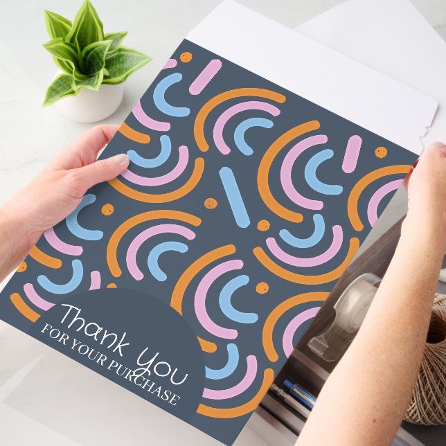 Rainbow Sprinkles Pattern Thank You Business Envelope Mailers (Desk)