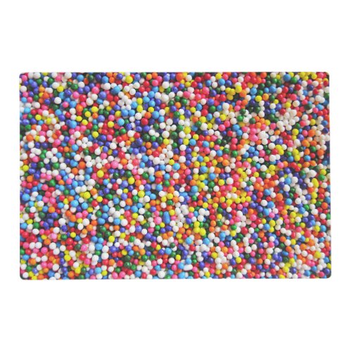 Rainbow sprinkles placemat