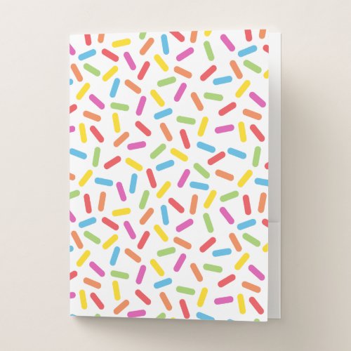Rainbow Sprinkles Pocket Folder