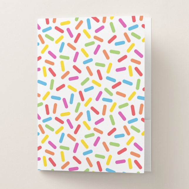 Rainbow Sprinkles Pocket Folder (Front)