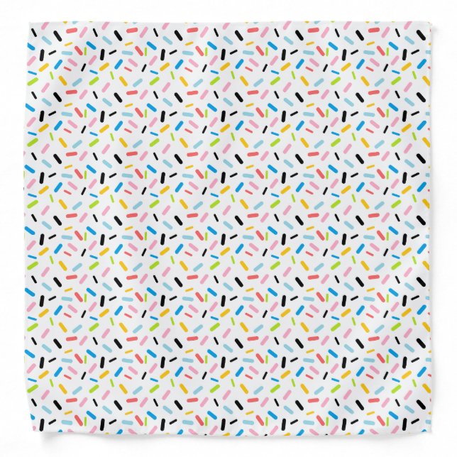Rainbow Sprinkles Queer Pride Flag Bandana (Front)