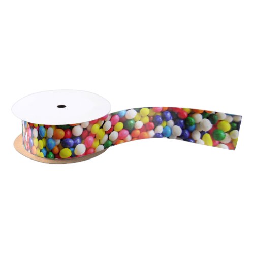 Rainbow sprinkles satin ribbon