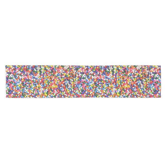 Rainbow sprinkles short table runner (Horizontal)