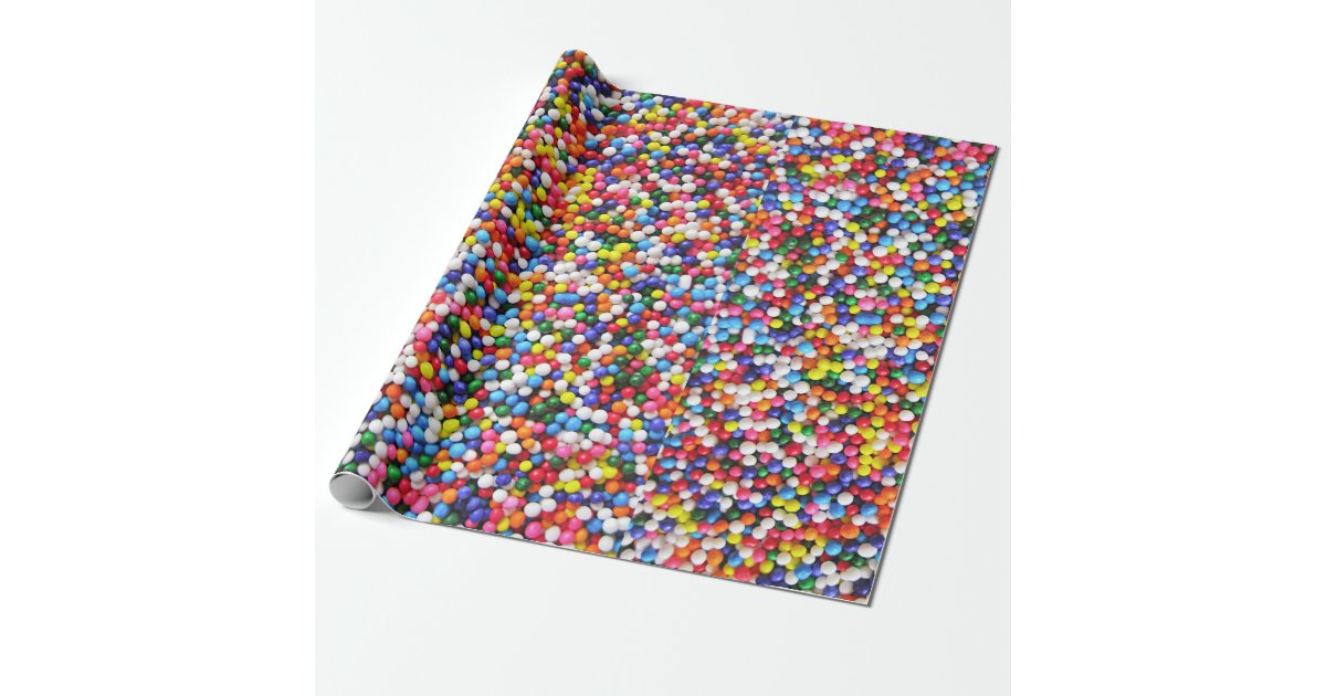 Rainbow sprinkles wrapping paper