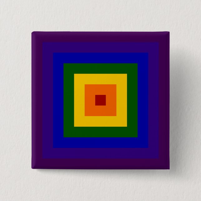 Rainbow Square Button (Front)