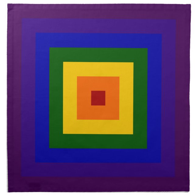 Rainbow Square Cloth Napkin (Front)