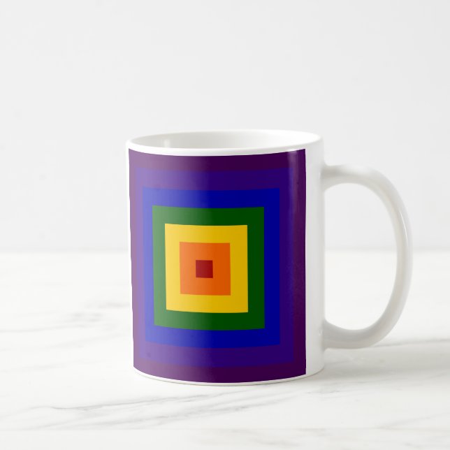 Rainbow Square Coffee Mug (Right)