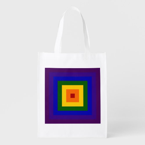 Rainbow Square Grocery Bag