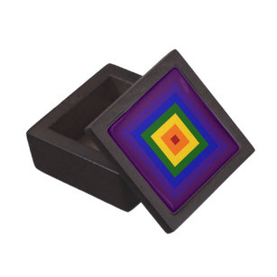 Rainbow Square Keepsake Box
