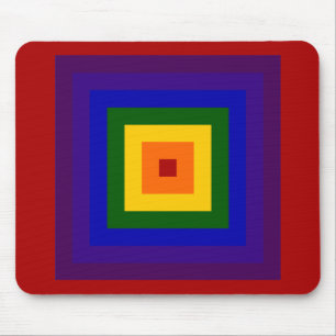 Rainbow Square Mouse Pad