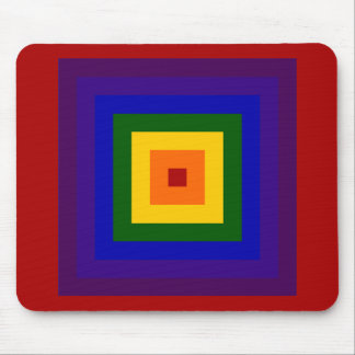 Rainbow Square Mouse Pad
