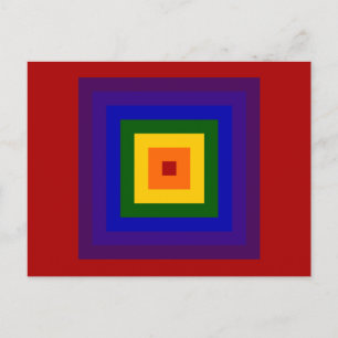Rainbow Square Postcard