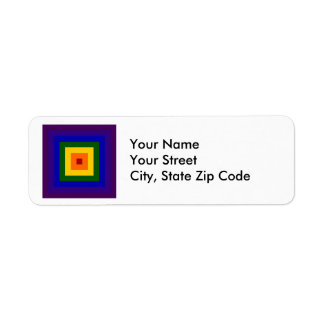 Rainbow Square return address label