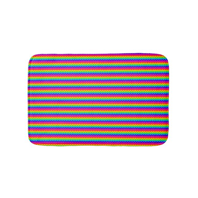 Rainbow squares bath mat (Front)