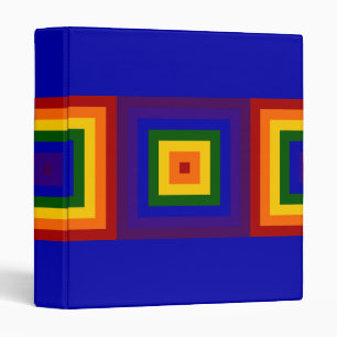 Rainbow Squares Binder