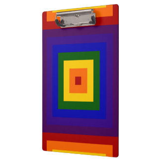 Rainbow Squares Clipboard