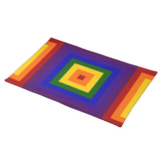 Rainbow Squares Cloth Placemat